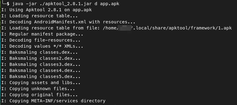Apktool output