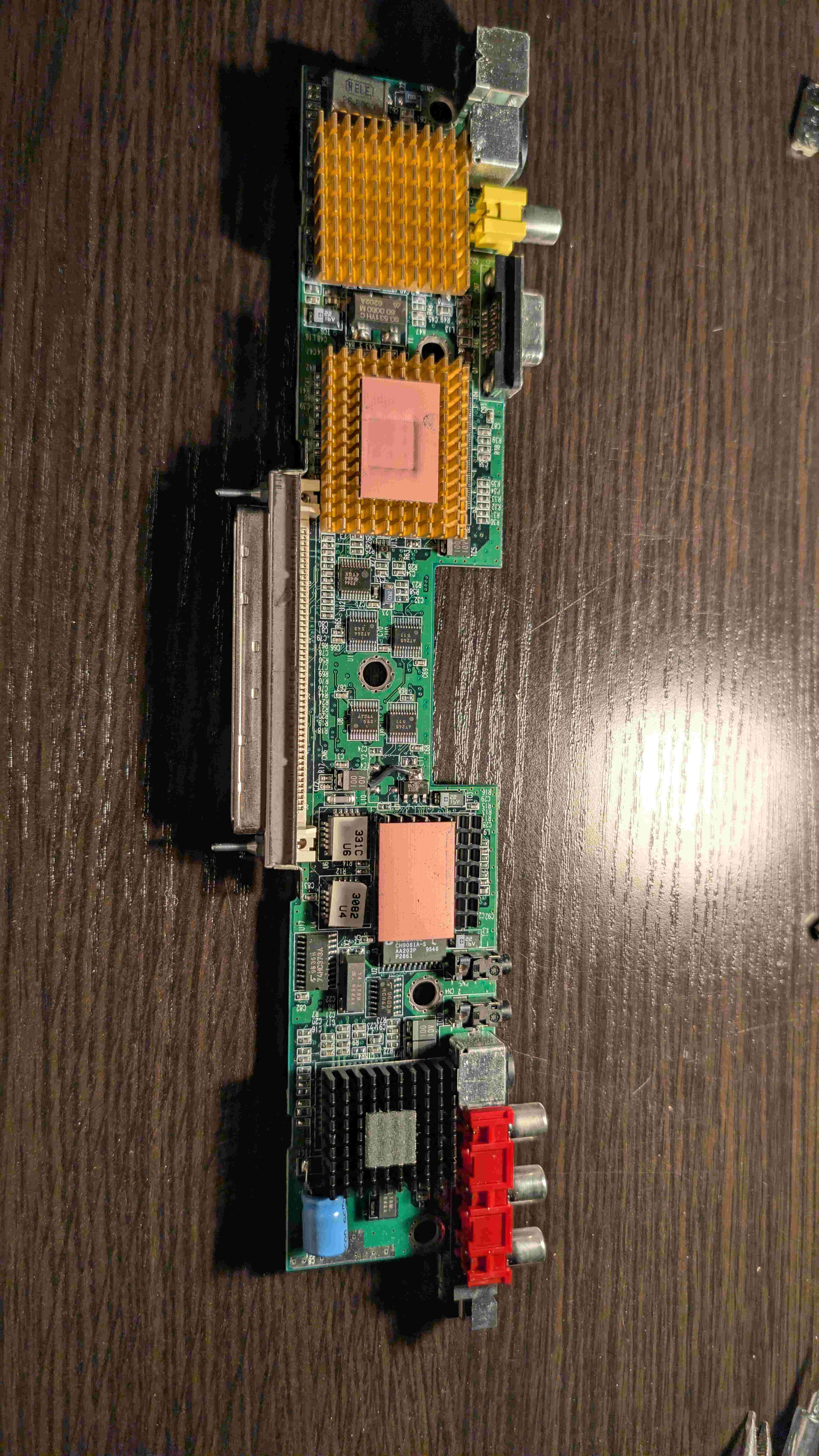 Overall view of the internal PCB with all major chips and components visible