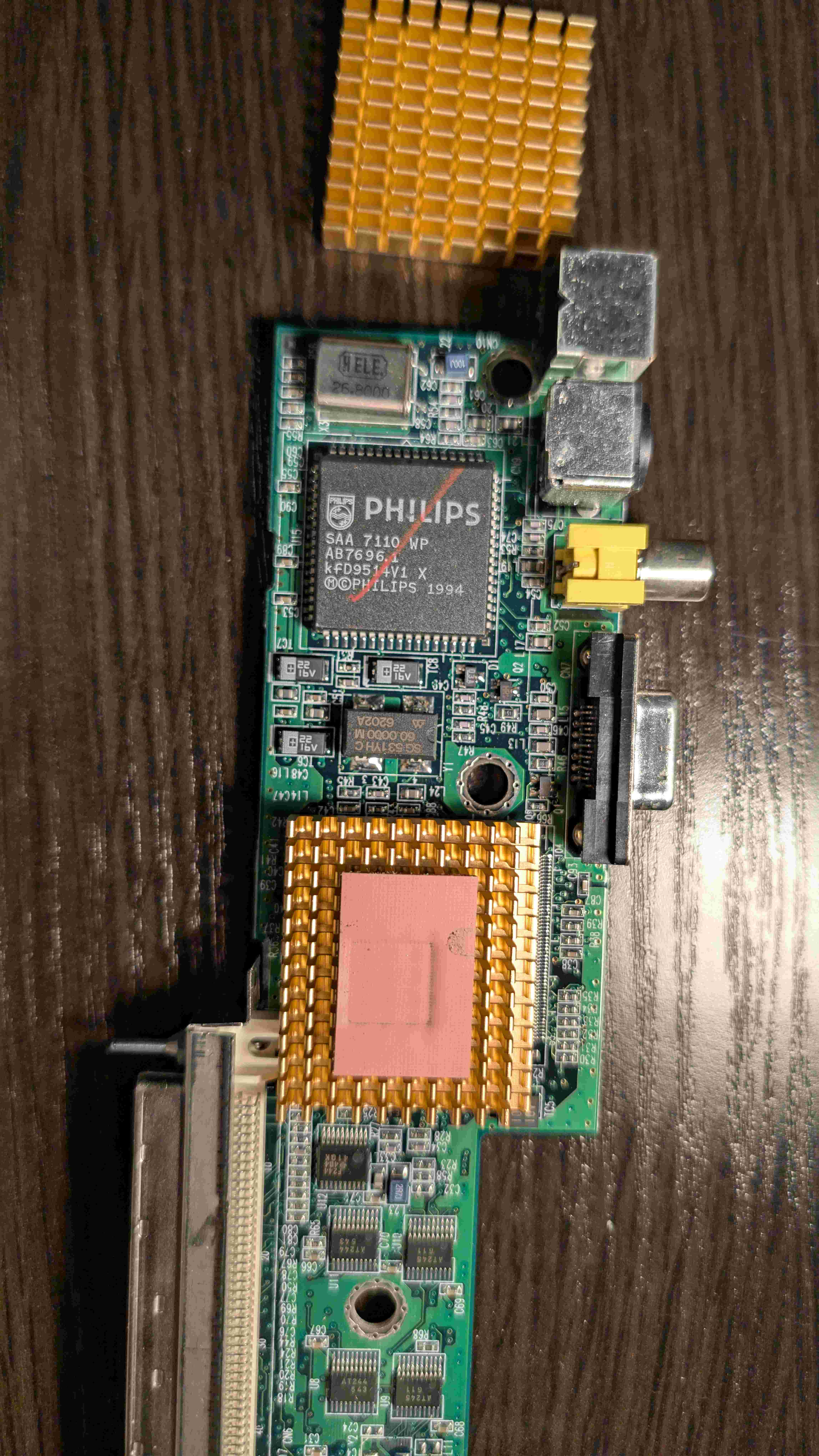 Close-up of the Philips chip