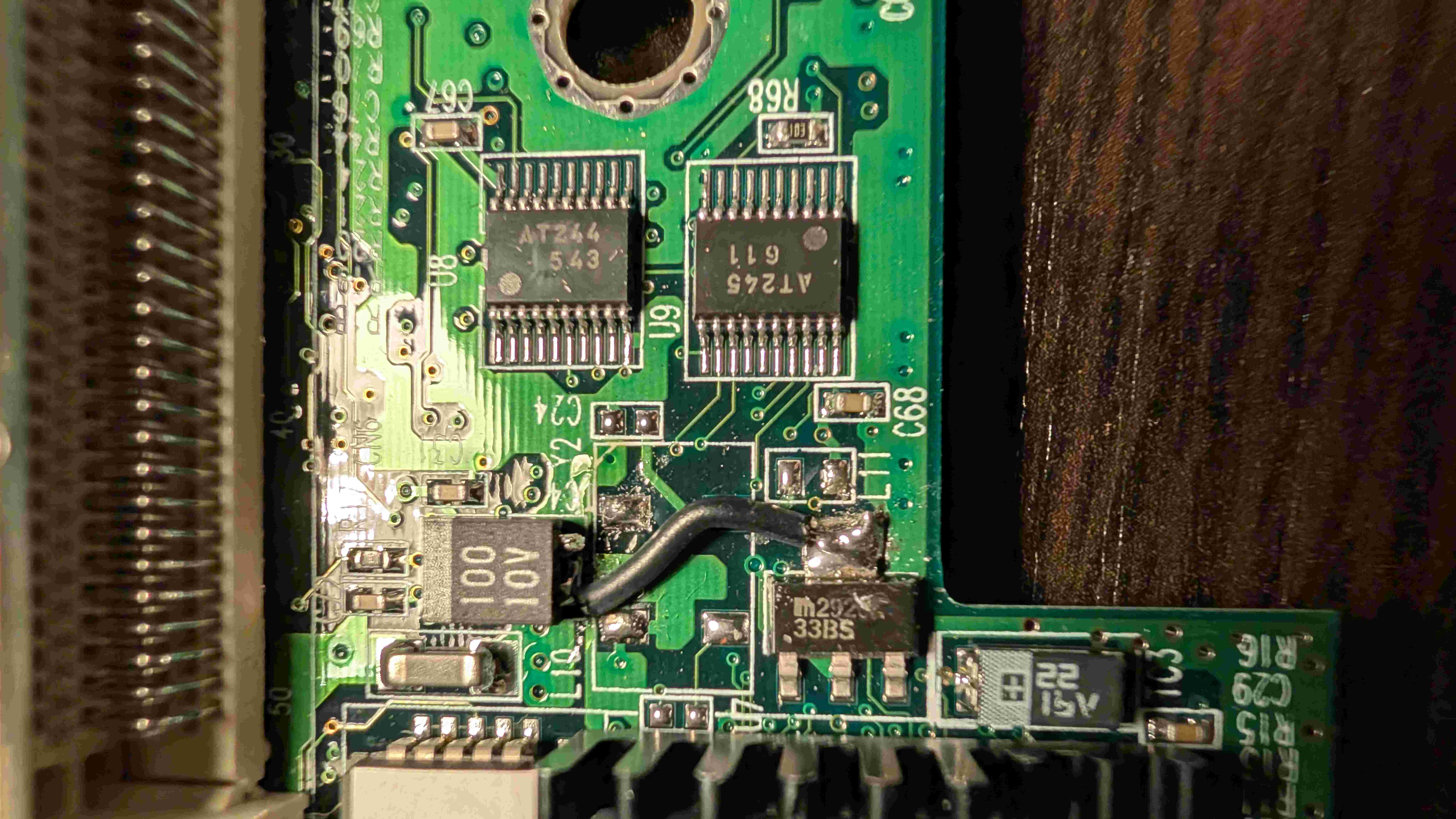 Manually soldered wire